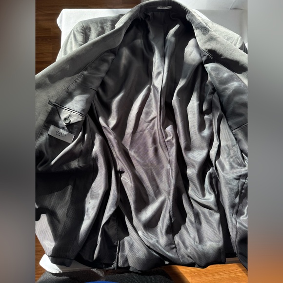 Alfani Men's Slim Fit Solid Velvet Sport Coat Grey 48R - Picture 4 of 10